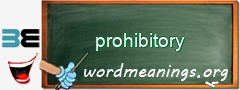 WordMeaning blackboard for prohibitory